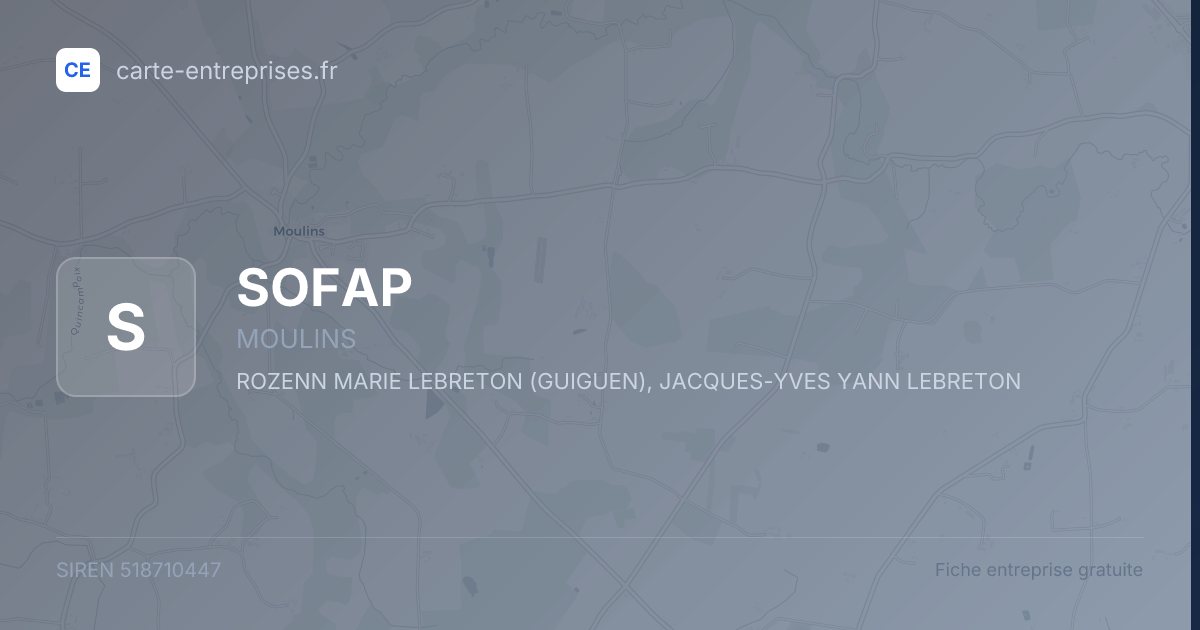 SOFAP — 518710447 — fiche entreprise