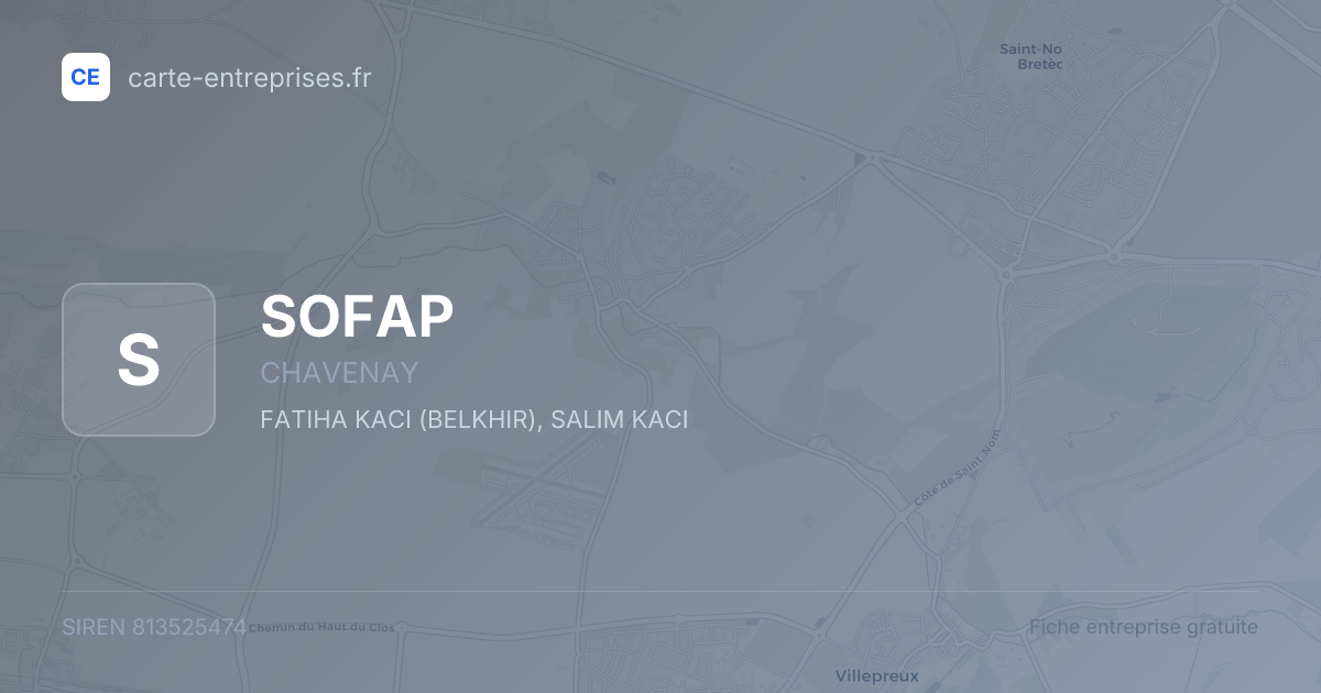 SOFAP — 813525474 — fiche entreprise