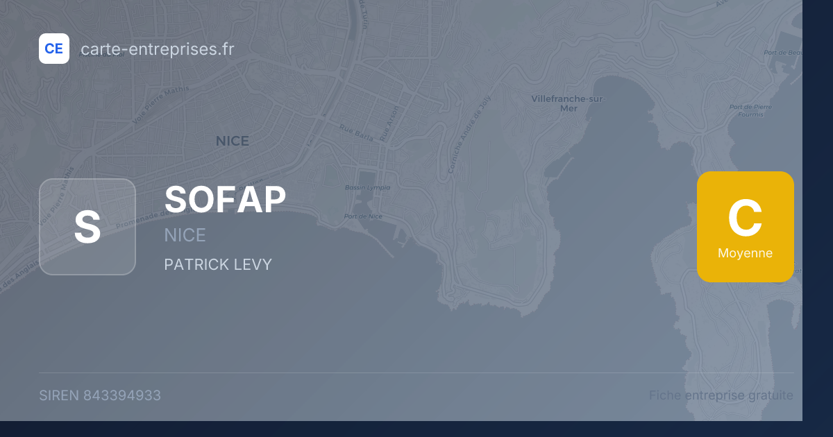 SOFAP — 843394933 — fiche entreprise