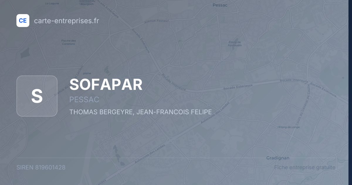 SOFAPAR — 819601428 — fiche entreprise