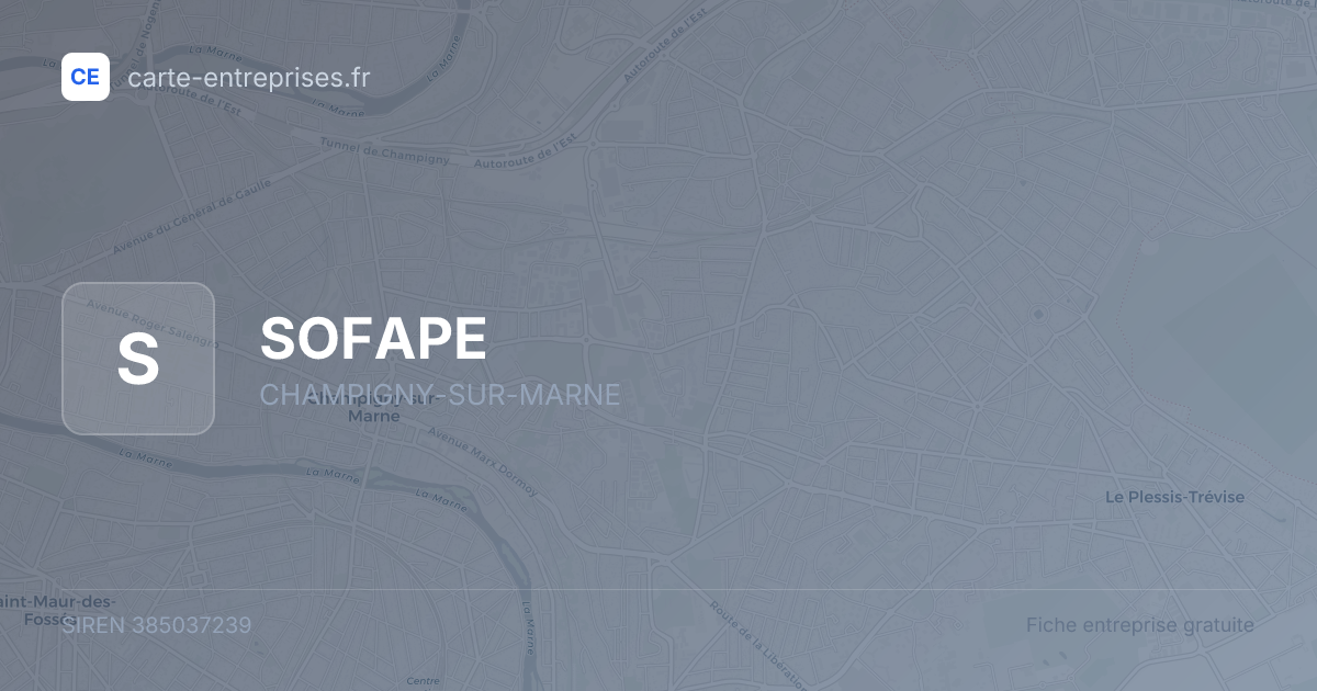 SOFAPE — 385037239 — fiche entreprise