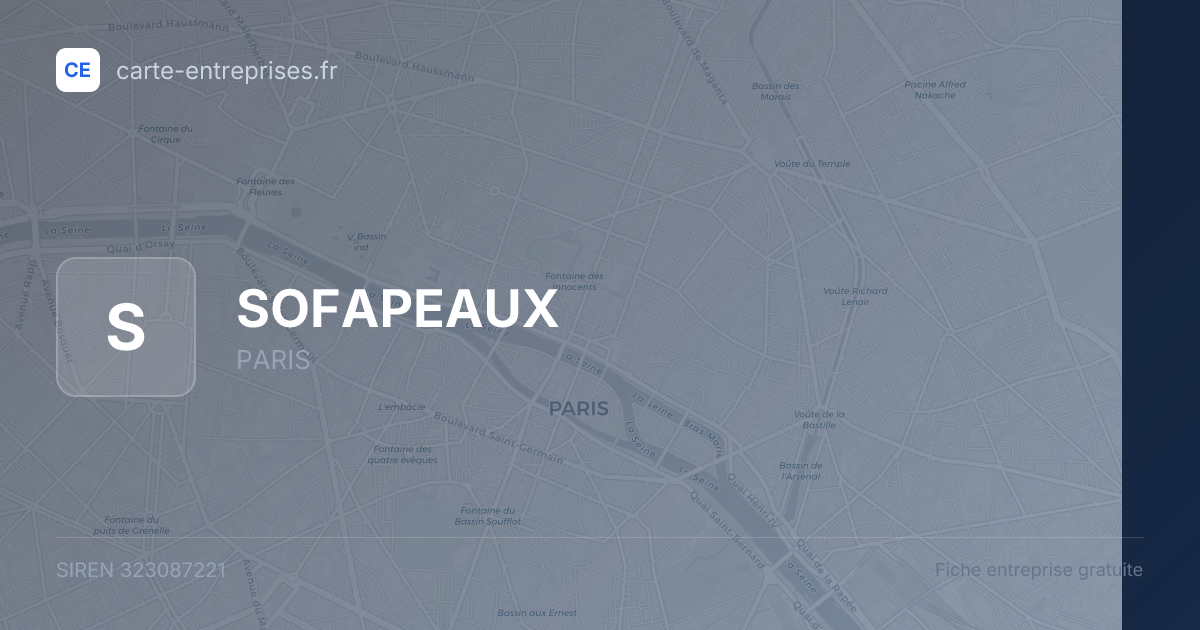 SOFAPEAUX — 323087221 — fiche entreprise