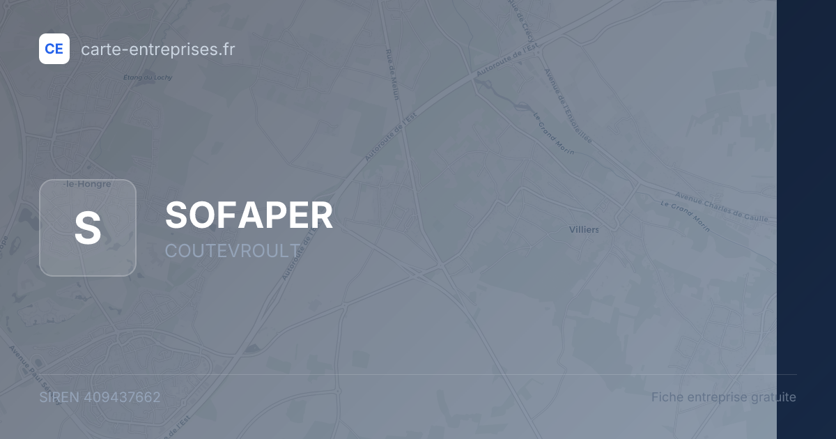 SOFAPER — 409437662 — fiche entreprise