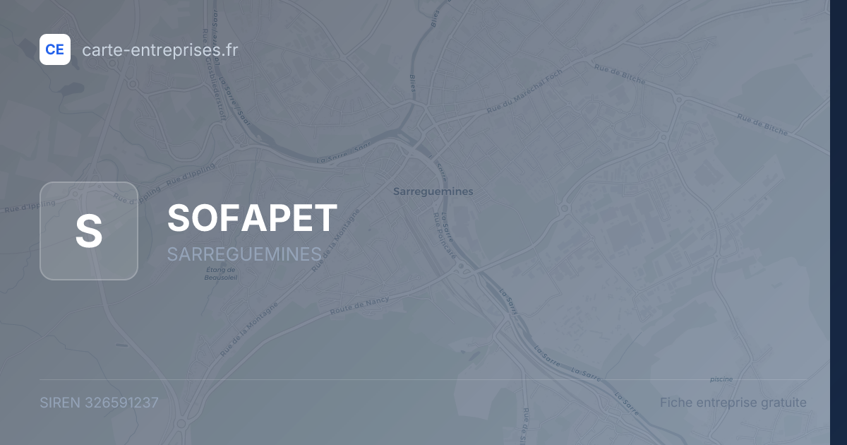 SOFAPET — 326591237 — fiche entreprise
