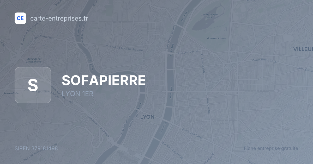 SOFAPIERRE — 379181498 — fiche entreprise