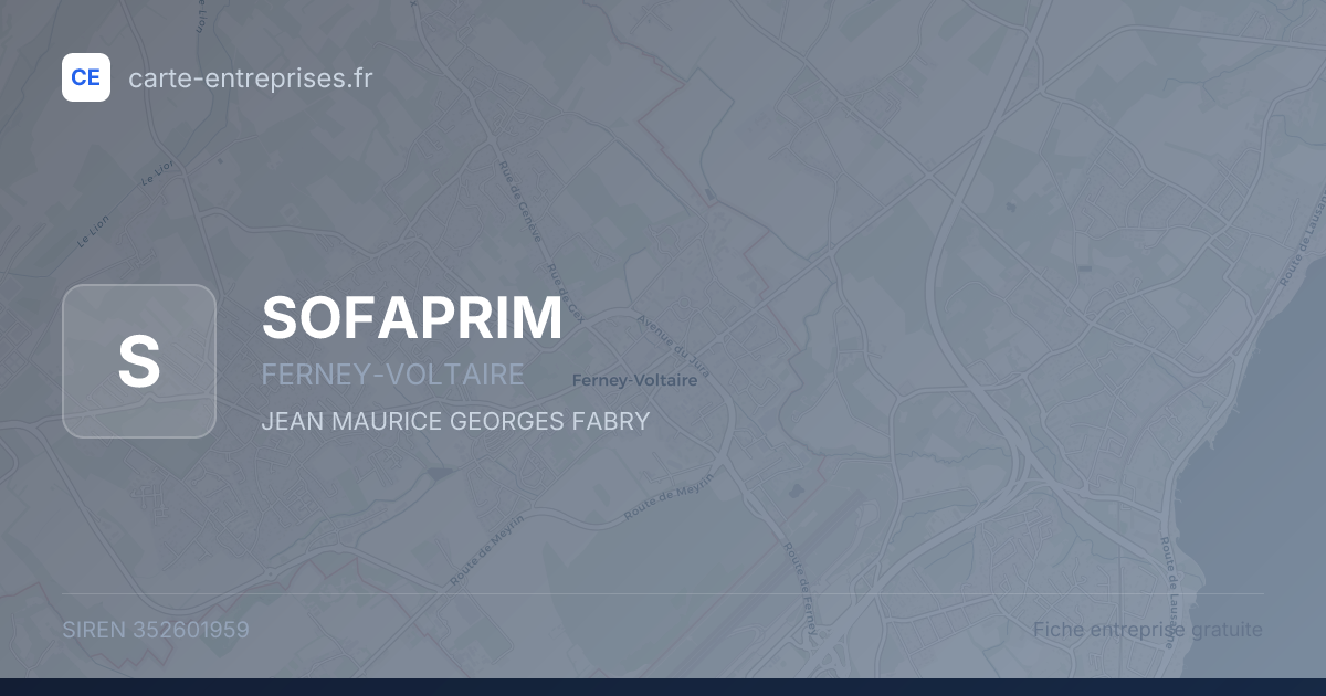 SOFAPRIM — 352601959 — fiche entreprise