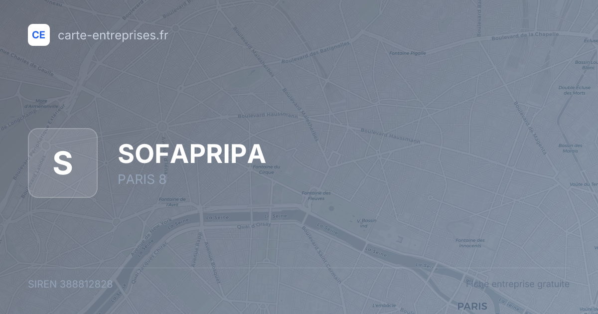 SOFAPRIPA — 388812828 — fiche entreprise