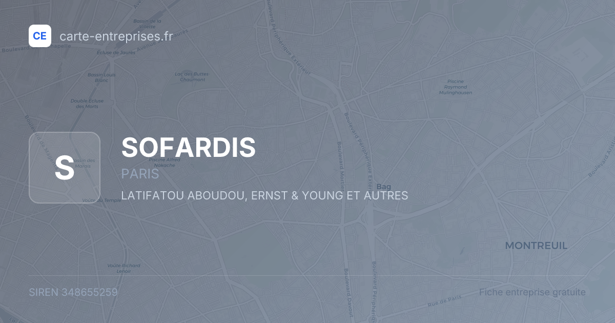 SOFARDIS — 348655259 — fiche entreprise
