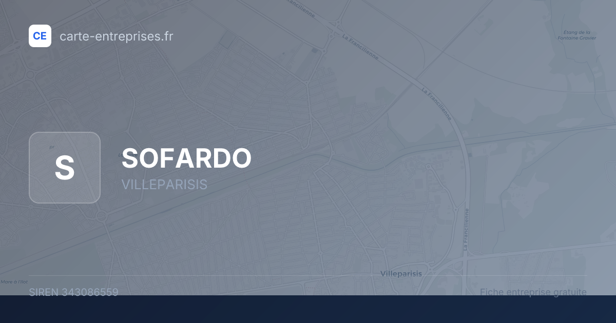 SOFARDO — 343086559 — fiche entreprise