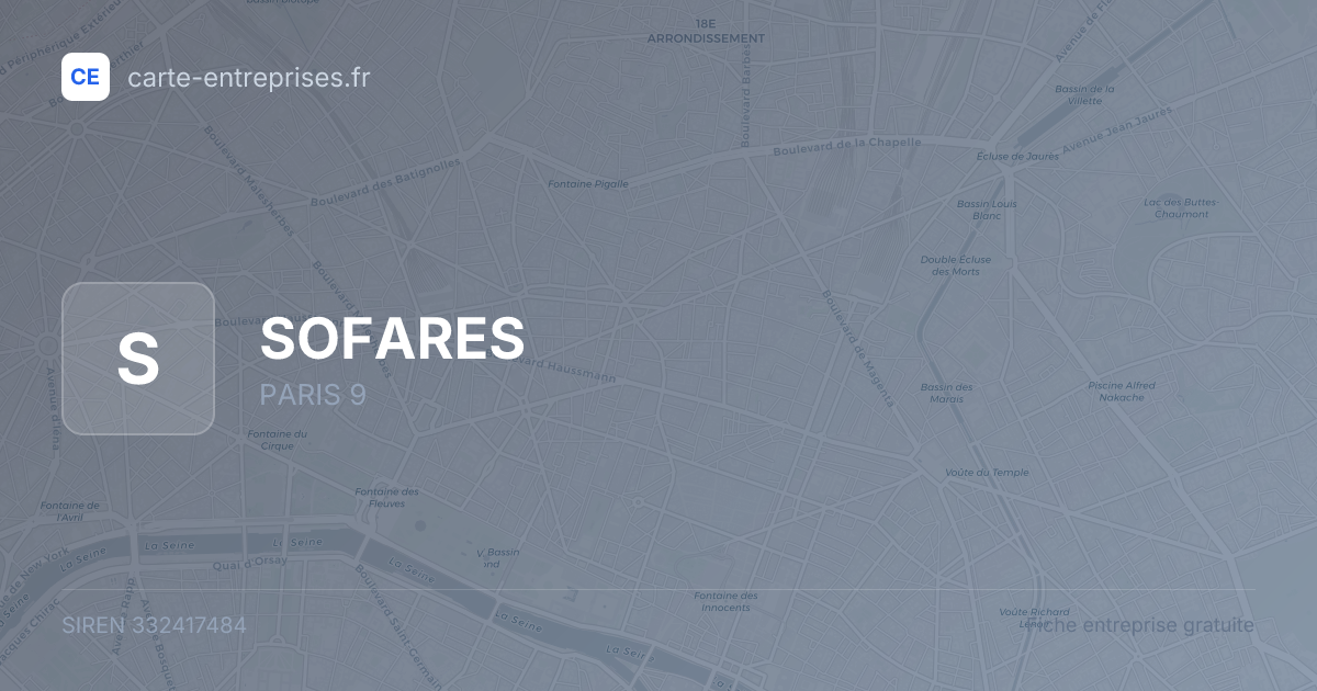 SOFARES — 332417484 — fiche entreprise