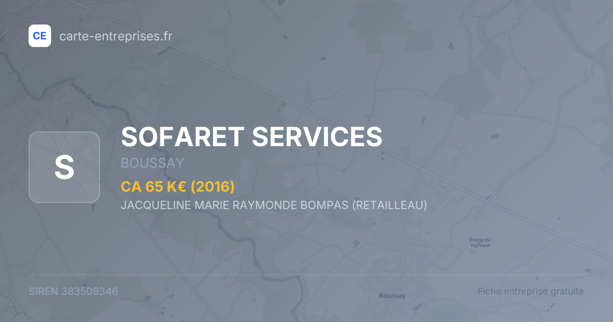 SOFARET SERVICES — 383509346 — fiche entreprise