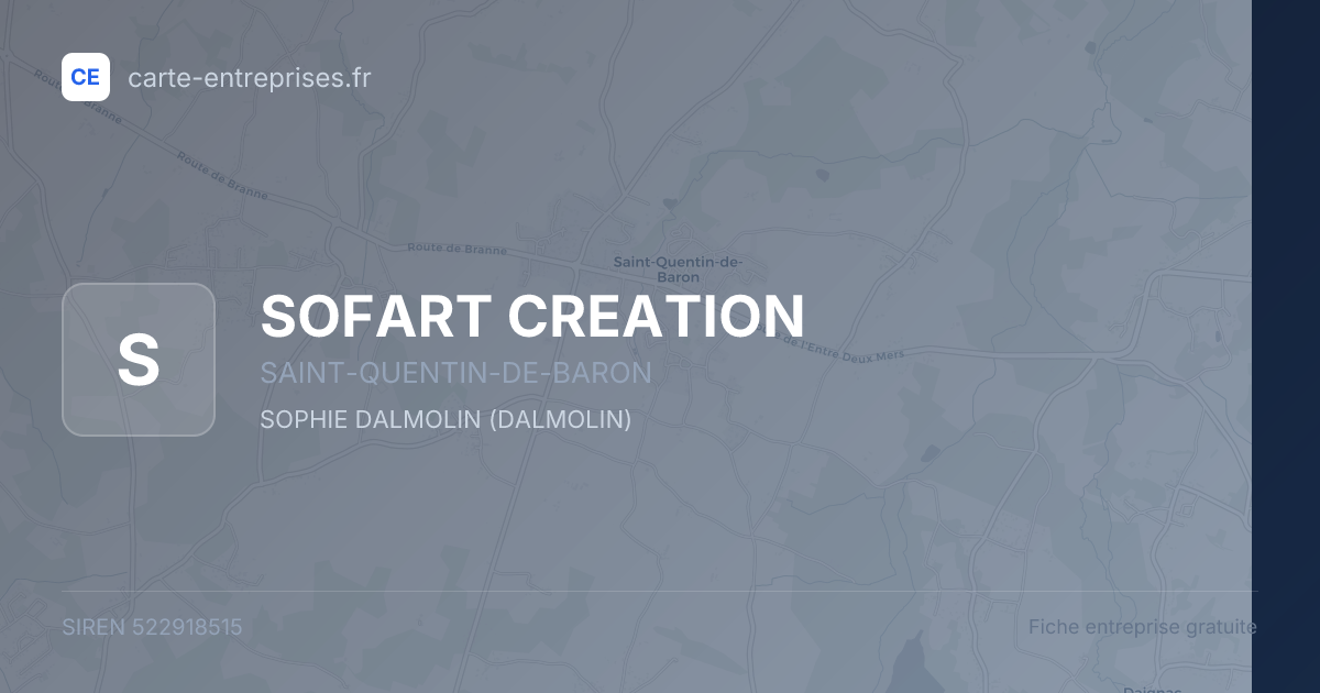 SOFART CREATION — 522918515 — fiche entreprise