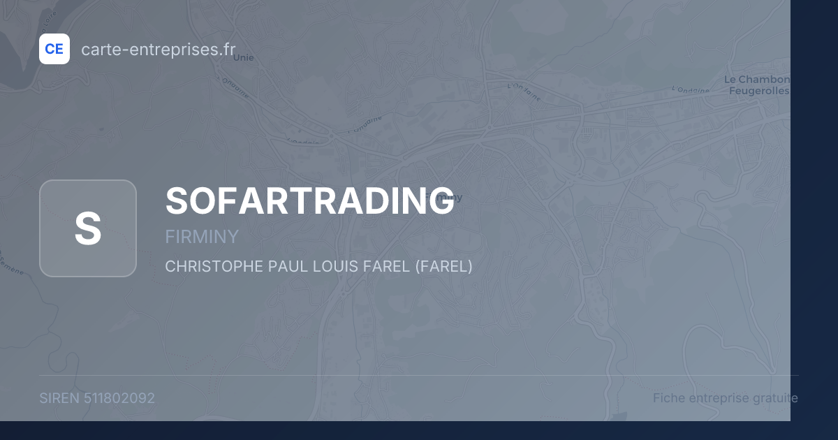 SOFARTRADING — 511802092 — fiche entreprise