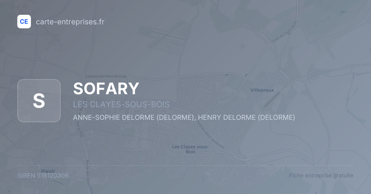SOFARY — 518120308 — fiche entreprise