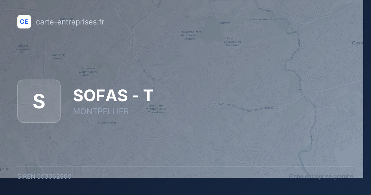 SOFAS - T — 503062960 — fiche entreprise