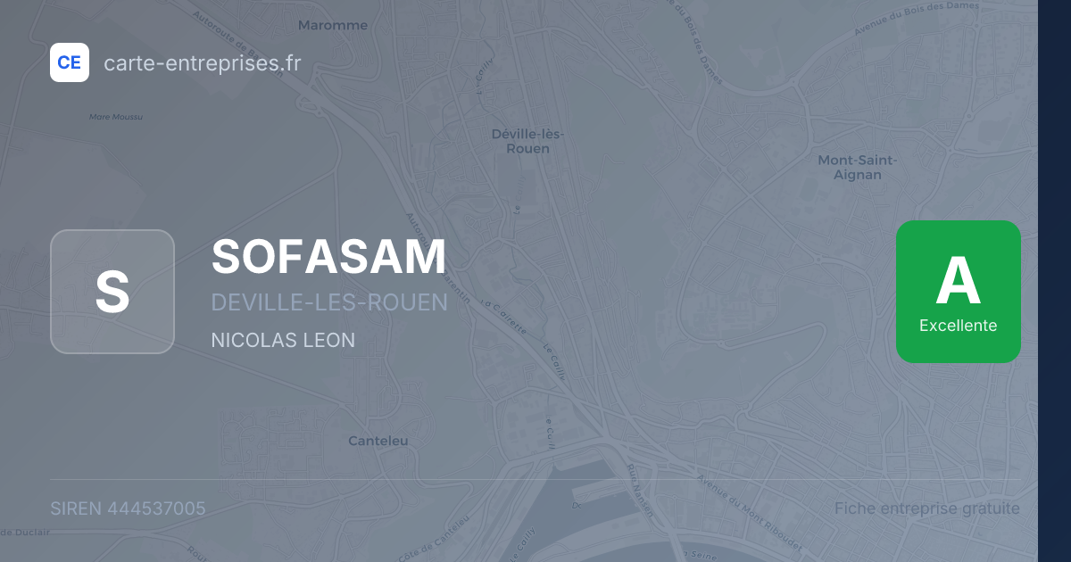 SOFASAM — 444537005 — fiche entreprise