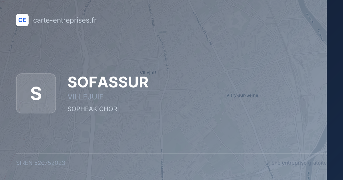 SOFASSUR — 520752023 — fiche entreprise