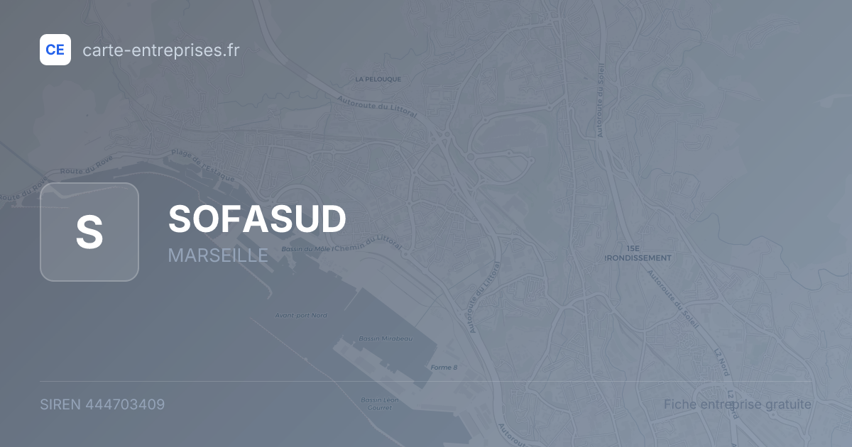 SOFASUD — 444703409 — fiche entreprise