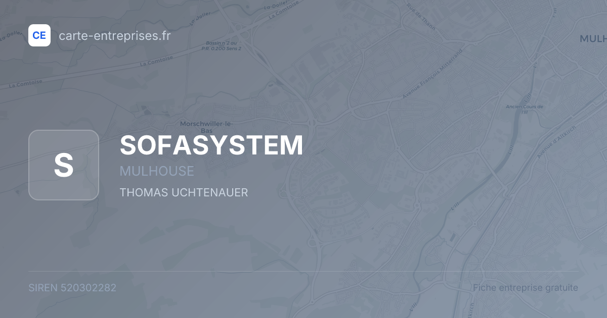SOFASYSTEM — 520302282 — fiche entreprise