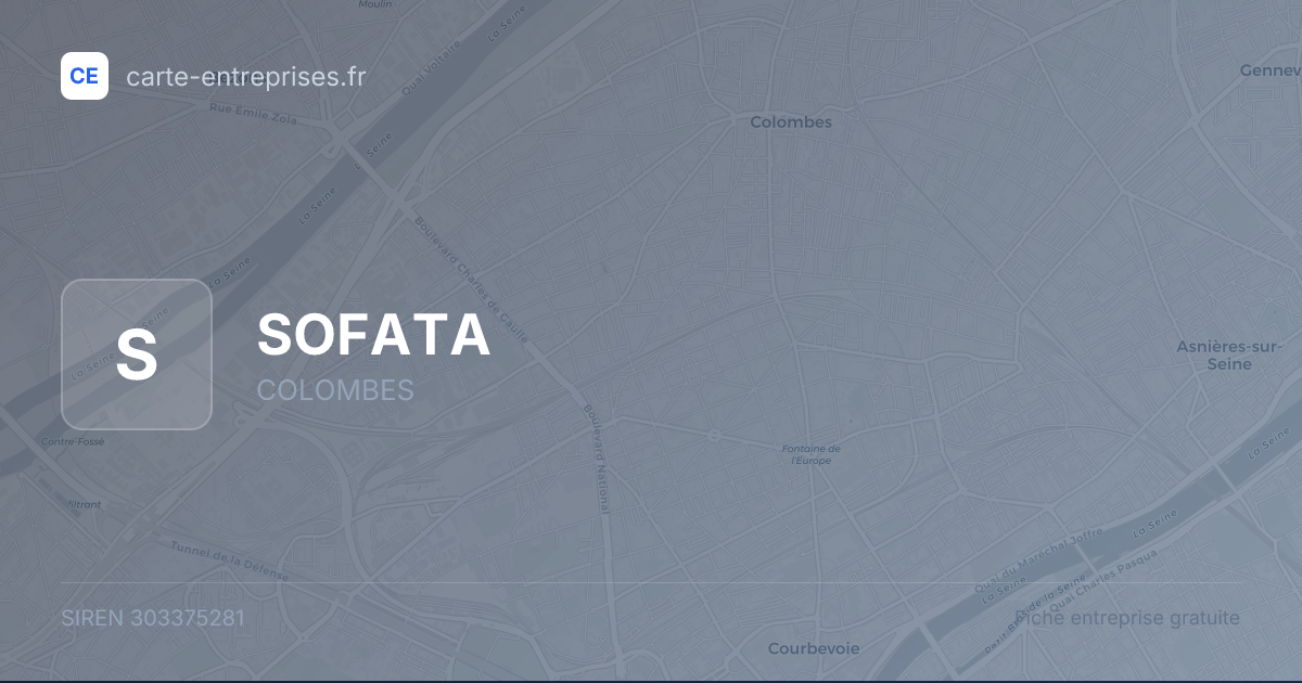 SOFATA — 303375281 — fiche entreprise