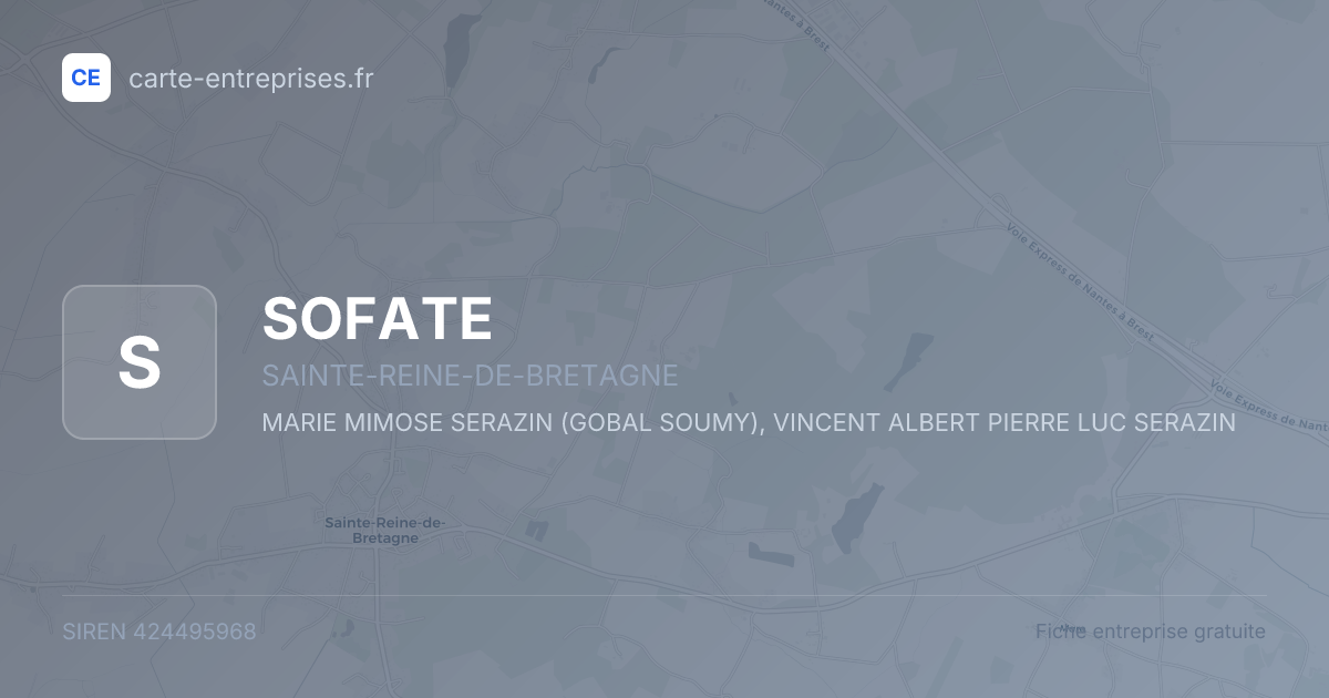 SOFATE — 424495968 — fiche entreprise