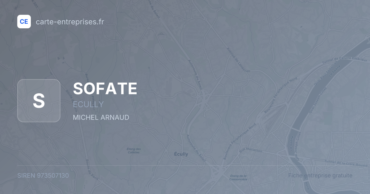 SOFATE — 973507130 — fiche entreprise