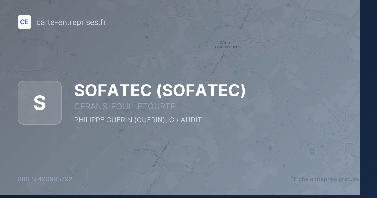 SOFATEC — 490995792 — fiche entreprise