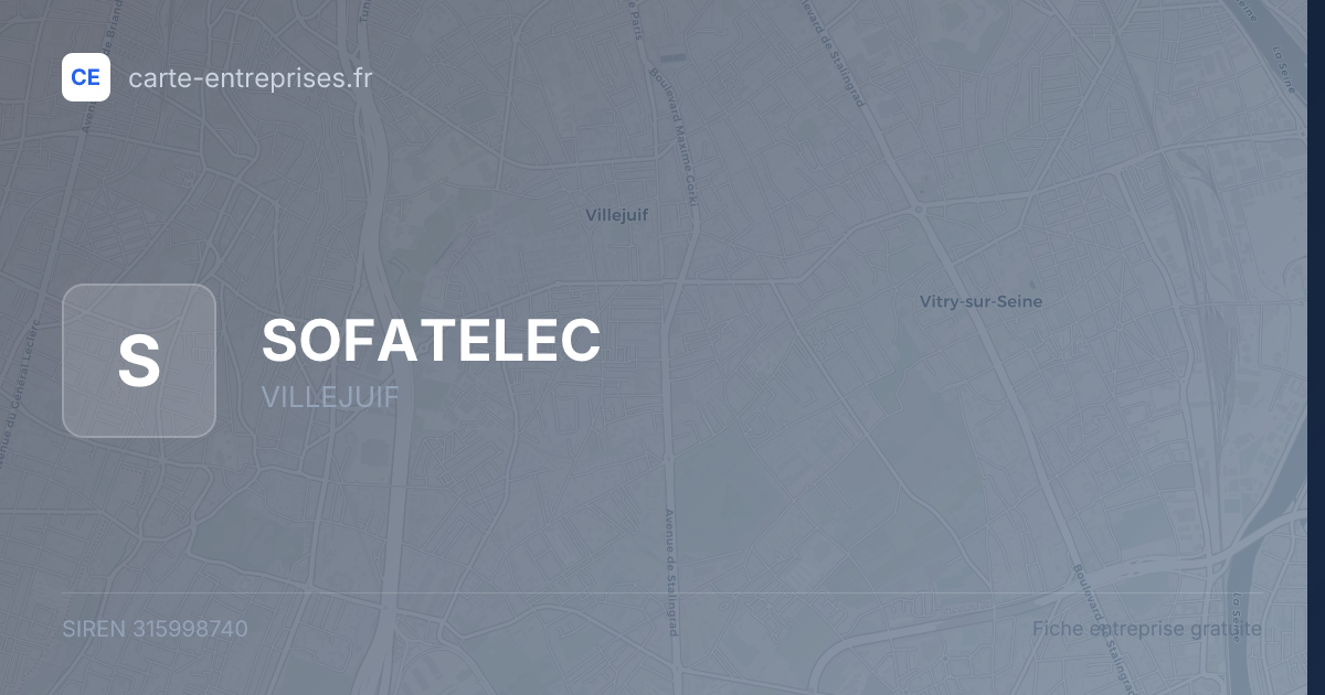 SOFATELEC — 315998740 — fiche entreprise