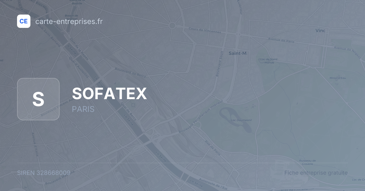 SOFATEX — 328668009 — fiche entreprise