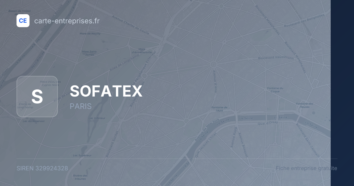SOFATEX — 329924328 — fiche entreprise