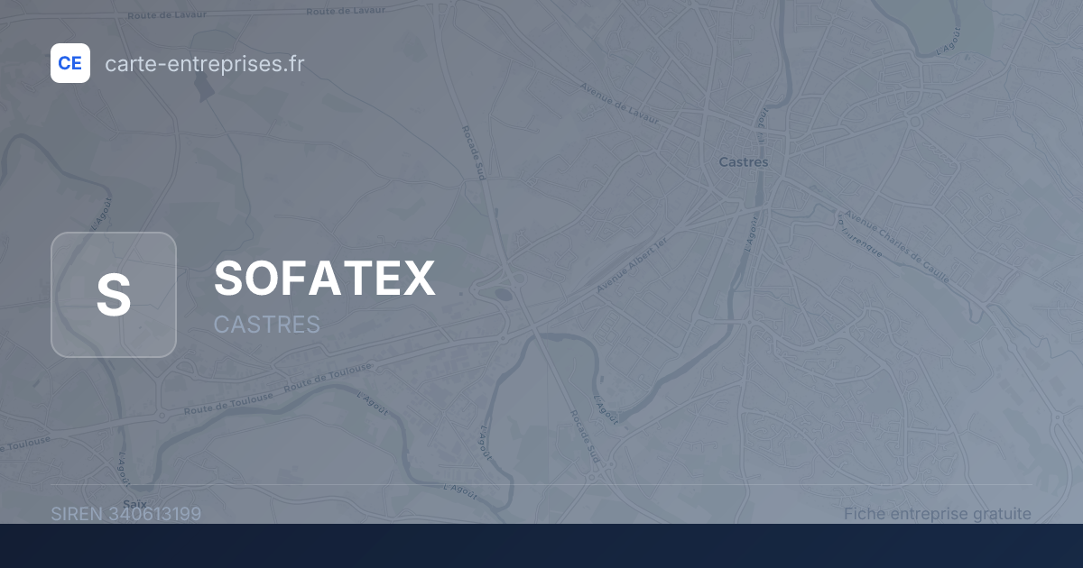 SOFATEX — 340613199 — fiche entreprise