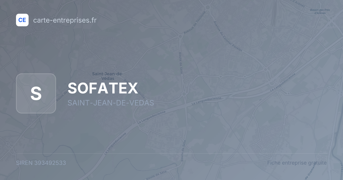 SOFATEX — 393492533 — fiche entreprise