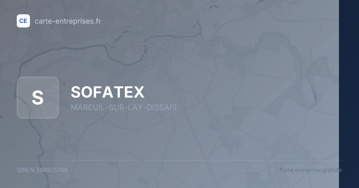 SOFATEX — 398925198 — fiche entreprise