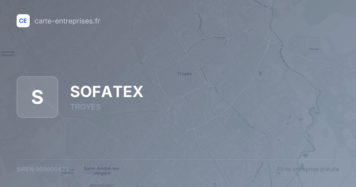SOFATEX — 998600423 — fiche entreprise