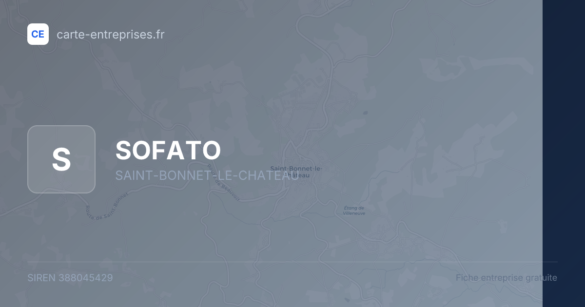 SOFATO — 388045429 — fiche entreprise