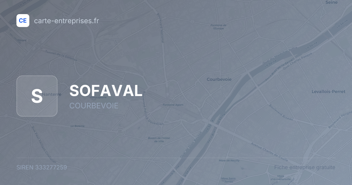 SOFAVAL — 333277259 — fiche entreprise