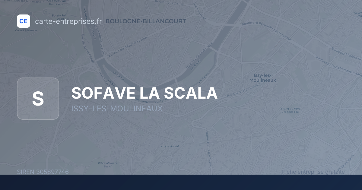 SOFAVE LA SCALA — 305897746 — fiche entreprise