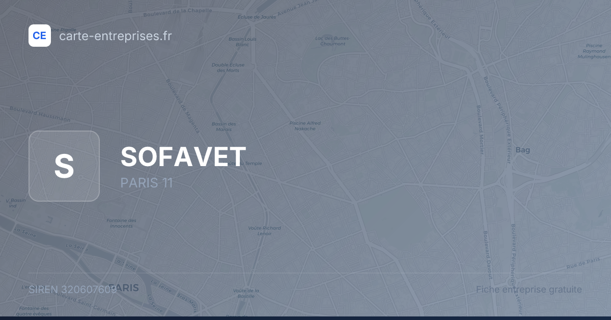 SOFAVET — 320607609 — fiche entreprise