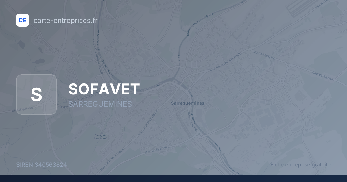 SOFAVET — 340563824 — fiche entreprise