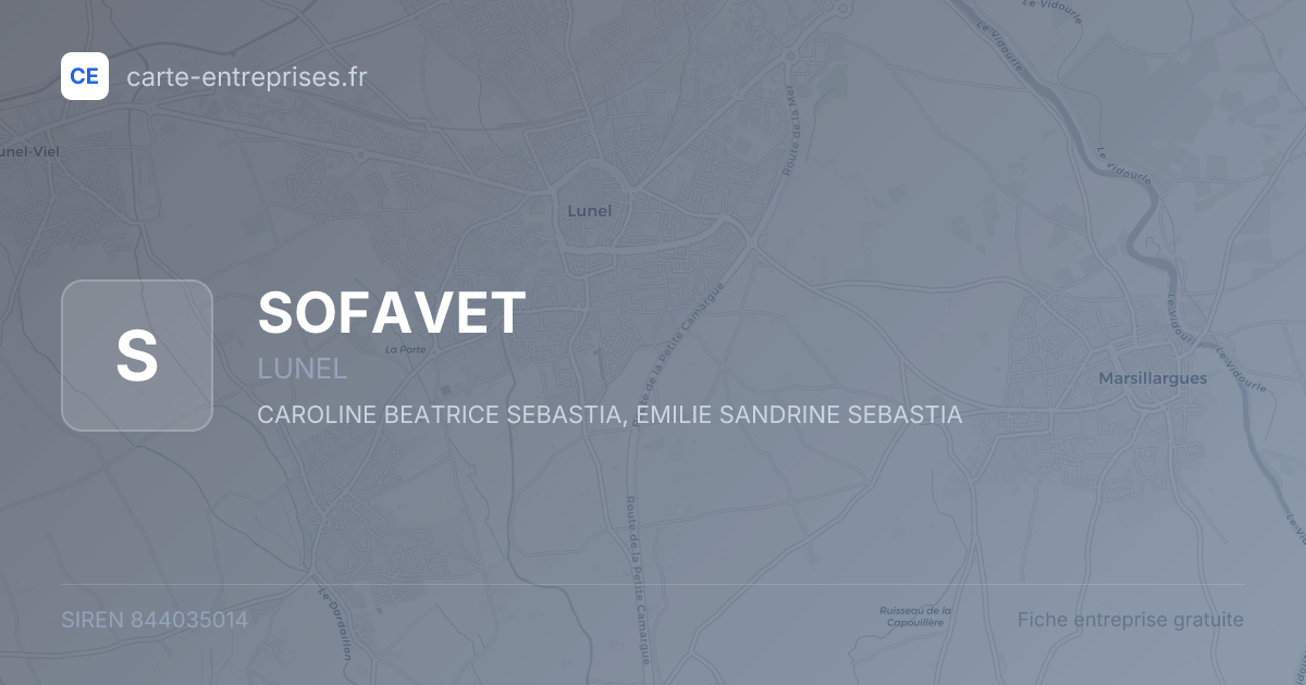 SOFAVET — 844035014 — fiche entreprise