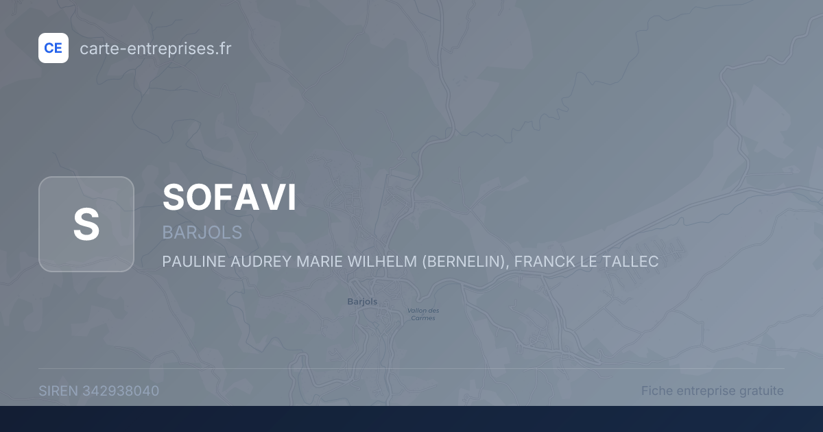 SOFAVI — 342938040 — fiche entreprise
