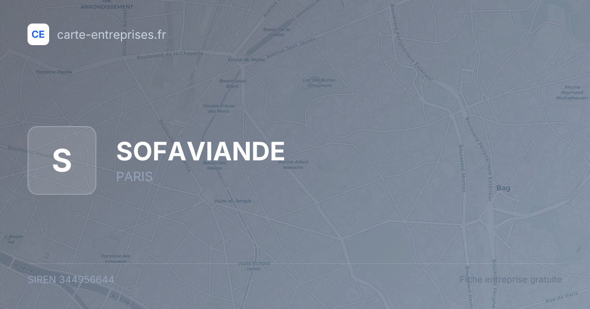 SOFAVIANDE — 344956644 — fiche entreprise