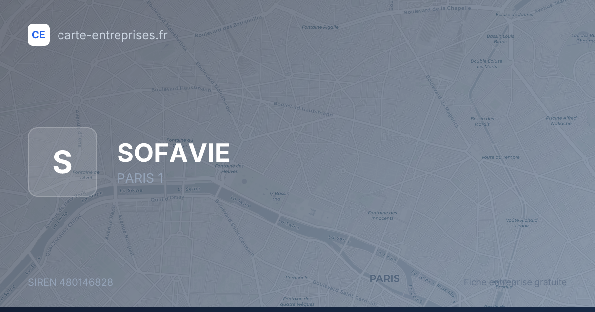 SOFAVIE — 480146828 — fiche entreprise