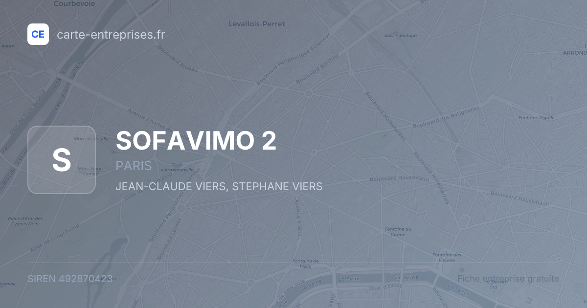SOFAVIMO 2 — 492870423 — fiche entreprise