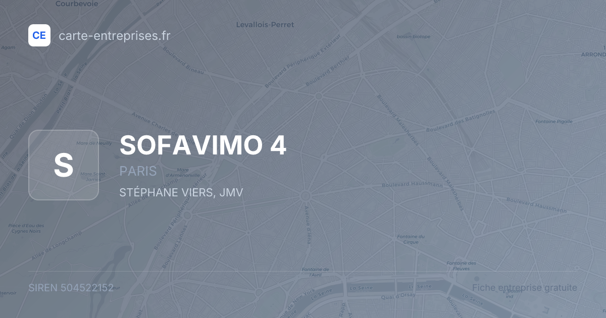 SOFAVIMO 4 — 504522152 — fiche entreprise