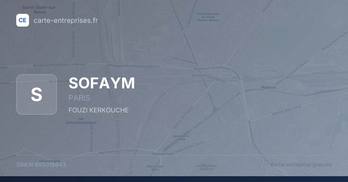 SOFAYM — 895018943 — fiche entreprise