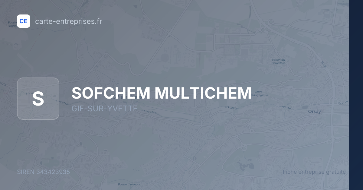 SOFCHEM MULTICHEM — 343423935 — fiche entreprise