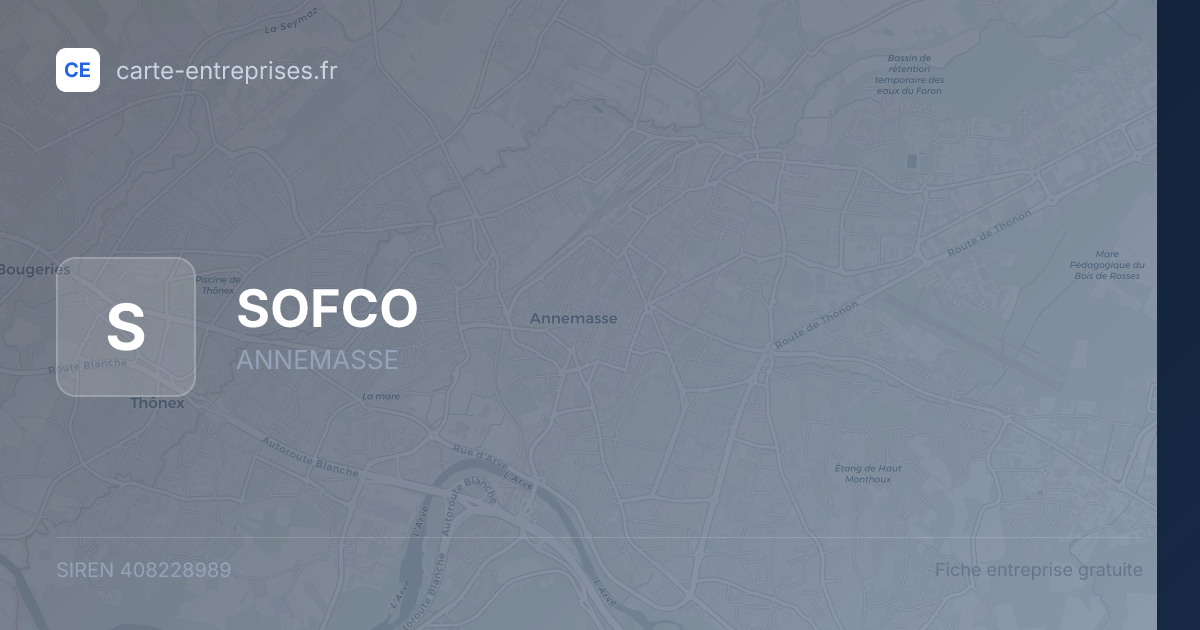 SOFCO — 408228989 — fiche entreprise