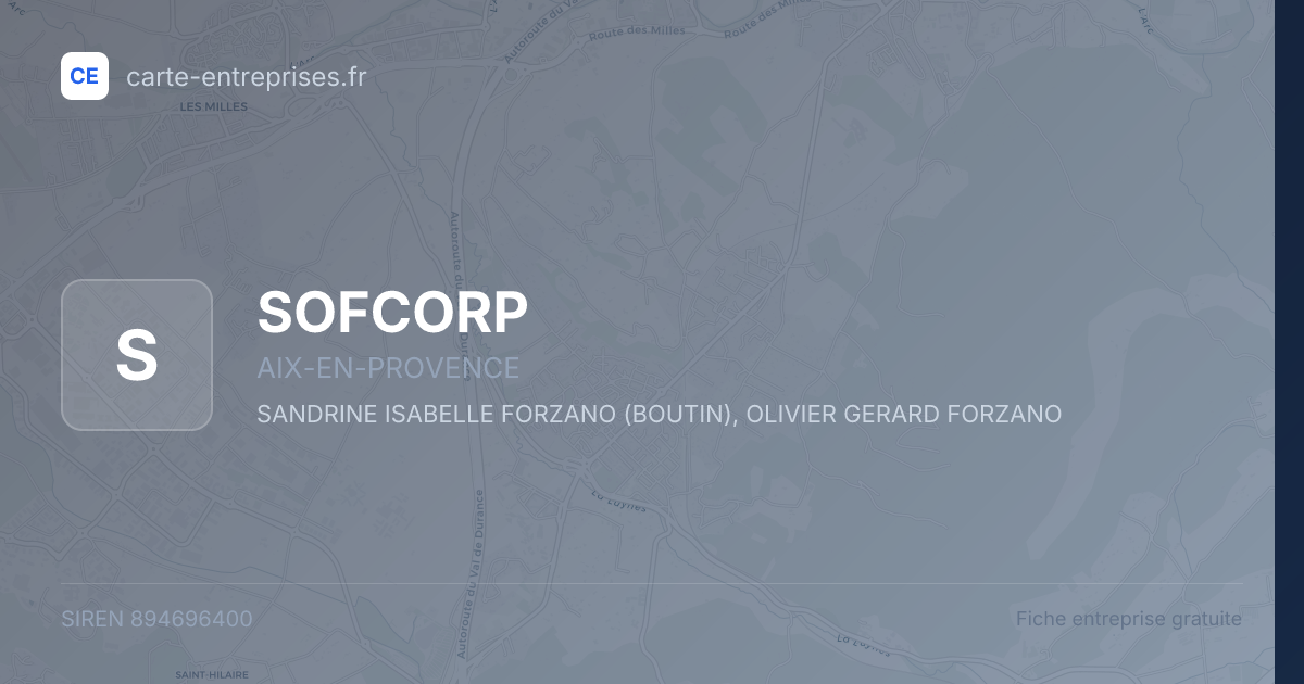 SOFCORP — 894696400 — fiche entreprise
