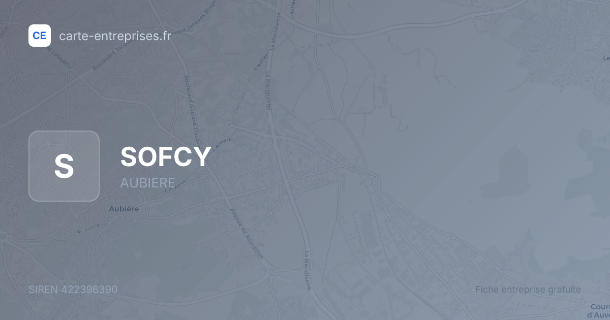 SOFCY — 422396390 — fiche entreprise